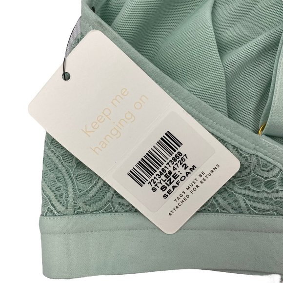 LIVELY The Palm Lace Busty Bralette Seafoam Green Size 2: 34DDD 36D 36DD 36DDD - Picture 5 of 8